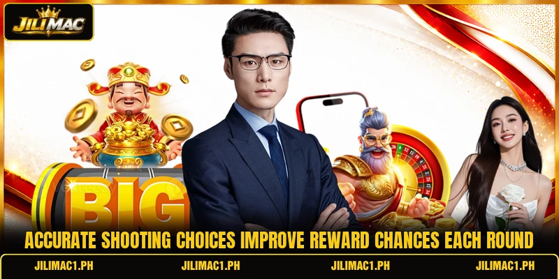 Accurate shooting choices improve reward chances each round