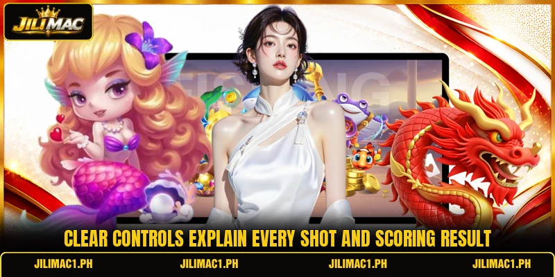 Clear controls explain every shot and scoring result