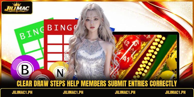 Clear draw steps help members submit entries correctly