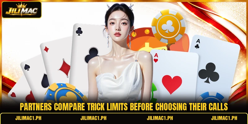 Partners compare trick limits before choosing their calls