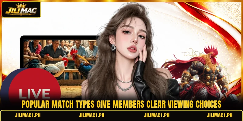 Popular match types give members clear viewing choices
