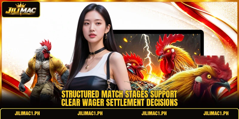 Structured match stages support clear wager settlement decisions